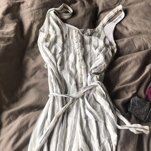 American Eagle White striped jumpsuit!